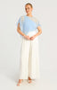 Blue Wisteria Sheer Cape Top