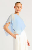 Blue Wisteria Sheer Cape Top