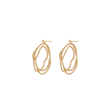 Abstract Oval Studs