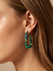 Abstract Square Hoop - Green Fleck