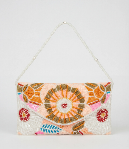 Sunshine Flower Pouch - White