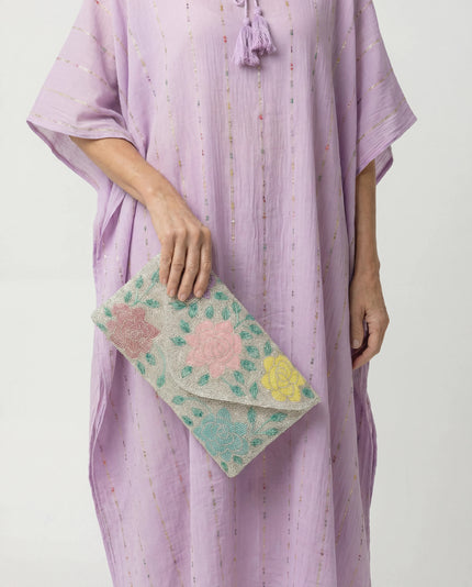 Fleur Pouch - Silver