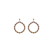 Beaded Hoop Stud - Purple