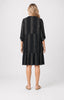 Lurex Striped TabSlv Dress - Black