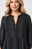 Lurex Striped TabSlv Dress - Black
