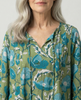 Pintuck Frill Sleeve Dress - Green