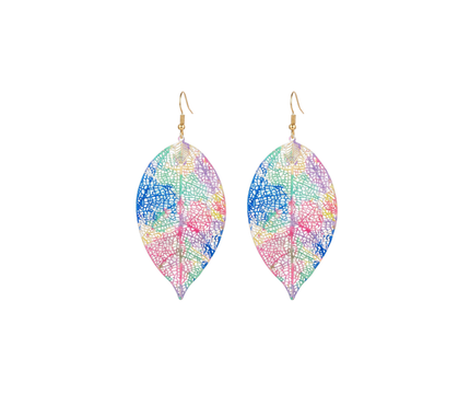 Coloured Leaf Earrings