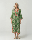 Embroidered Tunic Dress - Green
