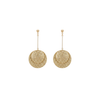 Double Disc Earrings - Gold