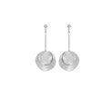 Double Disc Earrings - Silver
