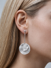 Double Disc Earrings - Silver