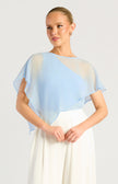 Blue Wisteria Sheer Cape Top