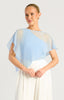 Blue Wisteria Sheer Cape Top