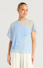 Blue Wisteria Sheer Cape Top