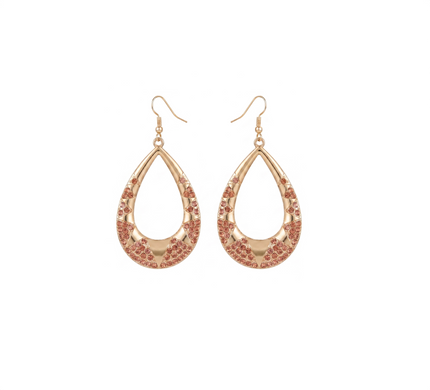 Jewelled Teardrop Hoops