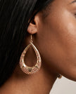 Jewelled Teardrop Hoops