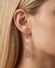 3 Tier Disc Earring - Rose Gold
