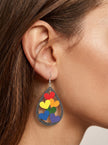Coloured Hearts Earring