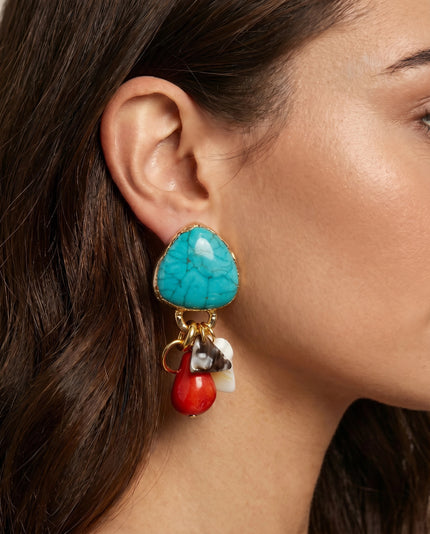 Turquoise Charm Earrings