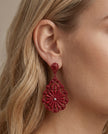 Red Mandolin Earrings