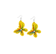 Threaded Butterfly Earrings - Yellow