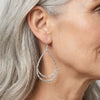 Bevelled Hoop Earring - Silver