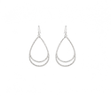 Bevelled Hoop Earring - Silver