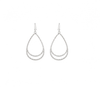 Bevelled Hoop Earring - Silver