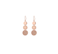 3 Tier Disc Earring - Rose Gold