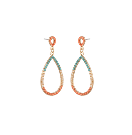 Beaded Hoop Studs