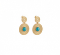 Double Disc Earring - Turquoise