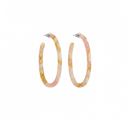 Abstract Hoop - Pink Marble