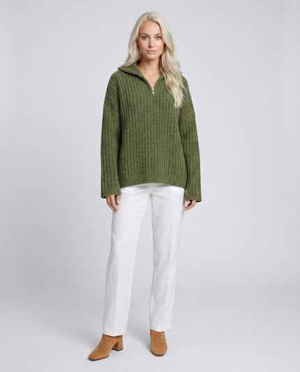 Evermore Half Zip Knit Jumper