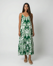 Verde Slip Dress w Sash