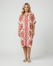 Italian Tile Dress - Red