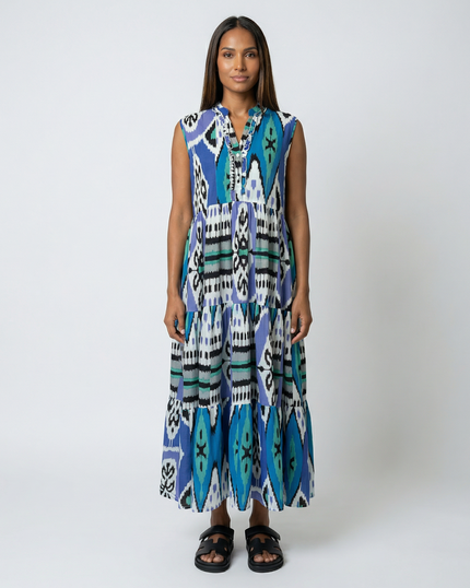 Ikat Tiered Maxi