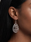 Filigree Swirl Earrings - Silver