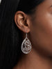 Filigree Swirl Earrings - Silver