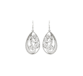 Filigree Swirl Earrings - Silver