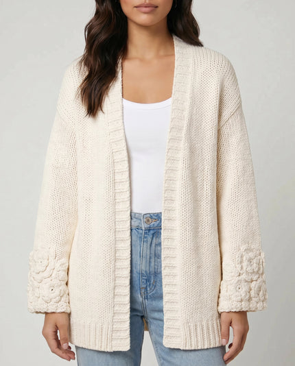 Flora Open Cardi - Cream