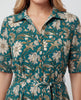 Floral Rounded Hem Shirt Dress