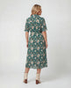 Floral Rounded Hem Shirt Dress