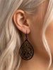 French Teardrop Earrings - Black