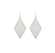 Geo Diamond Earrings - Silver