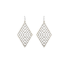 Geo Diamond Earrings - Silver