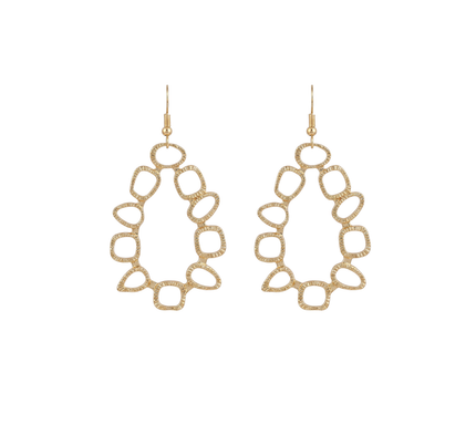 Geo Hoop Earrings - Gold