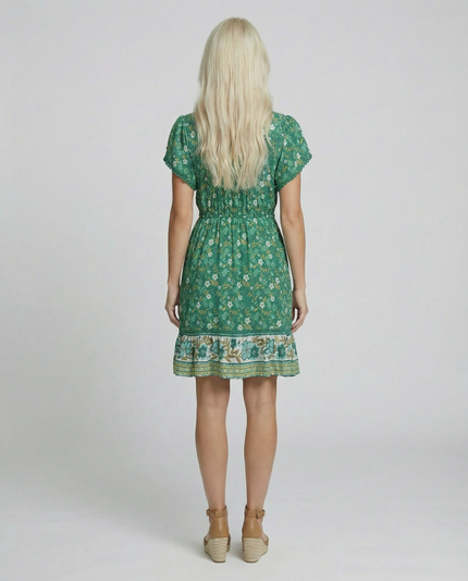 Green Garden Mini Dress
