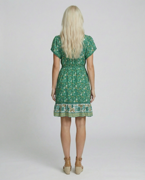 Green Garden Mini Dress