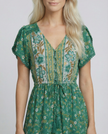 Green Garden Mini Dress