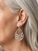 Half Swirl Teardrop Earrings - Silver